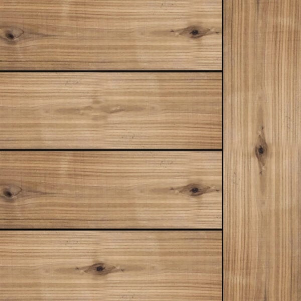 Decking boards forming a seamless pattern with a natural grain texture.